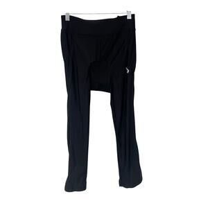 Baleaf Womens Size M Black Padded Cycling Capri Leggings Tights